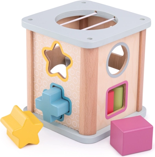 Bigjigs Toys Моторен куб син