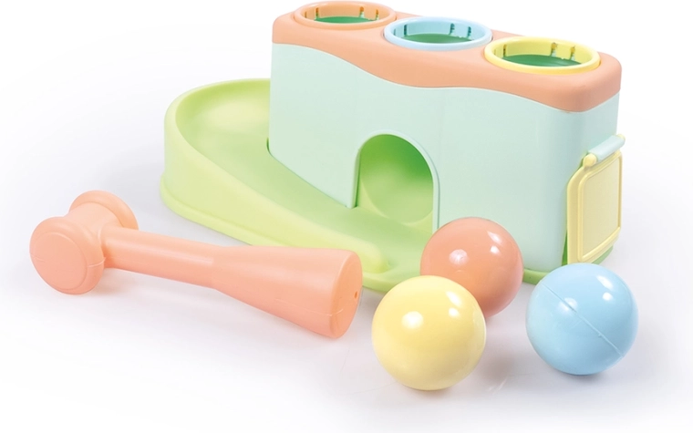 Hammering Bench with Balls in Pastel Colors