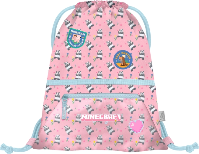 Shoe/PE bag with pocket MINECRAFT Panda