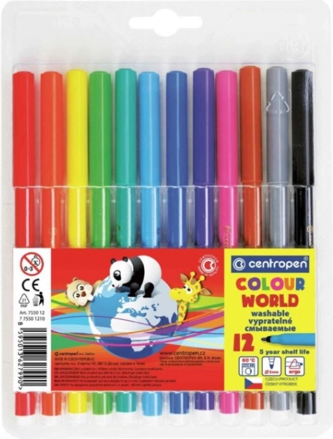 Цветни флумастери CENTROPEN – 12 цвята