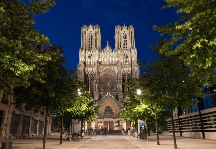 Puzzle Reims Cathedral at Dusk 1000 Pieces BLUEBIRD