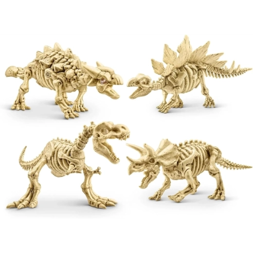 Assemble a dinosaur with glowing eyes