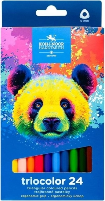 Триъгълни цветни моливи TRIOCOLOR 24 бр.