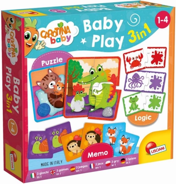 Carotina Baby лаборатория – 3 в 1 образователни игри за деца 1–4 години