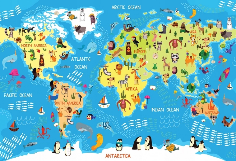 Interdruk puzzle World Map with 250 pieces