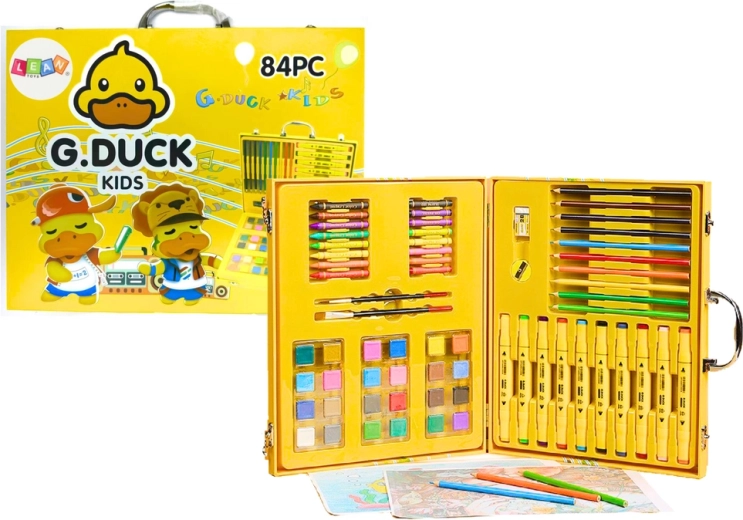 Yellow Duck Art Set in a Suitcase 84 pcs