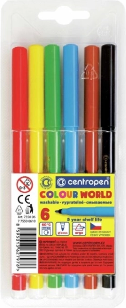 Centropen комплект флумастери 6 цвята