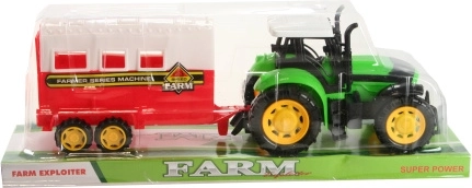 Friction tractor with horse trailer