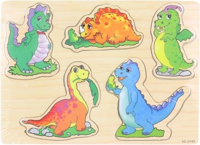 Wooden shape sorter - dinosaurs