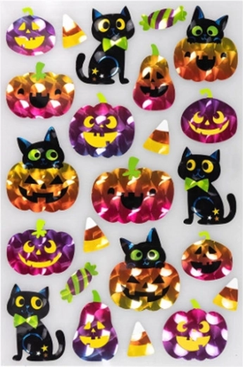 Colorful Metallic Halloween Stickers - 1 Piece