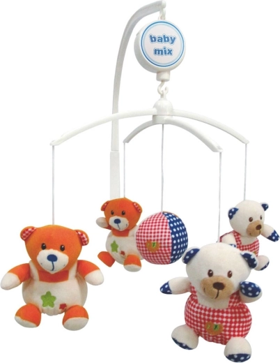 Baby crib mobile with plush teddy bears BABY MIX