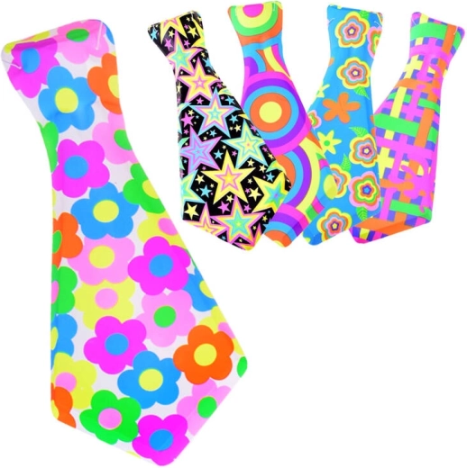 Highly colorful tie on a string for parties