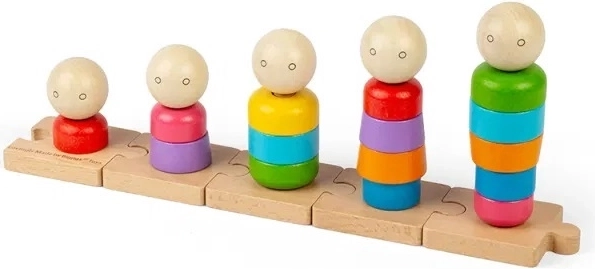 Дъгова нанизваща се дървена семейна фигура BIGJIGS TOYS
