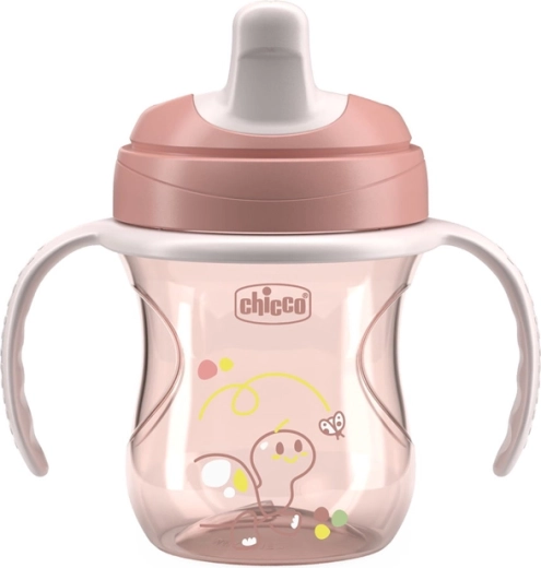 Chicco training cup with handles, pink, 6m+