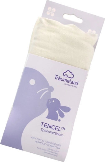 Trä umeland Tencel fitted sheet 40 × 90 cm, mint