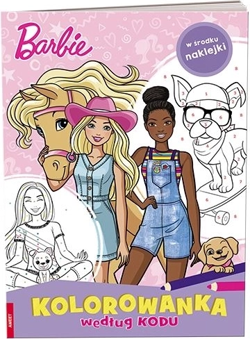 Barbie color-by-code coloring book with stickers