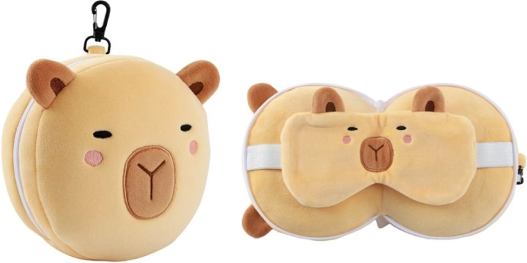 Neck Pillow with Eye Mask i-Total Capybara