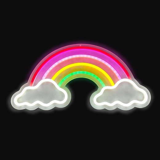 LED neon rainbow lamp with clouds