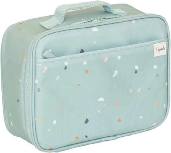 3 Sprouts recycled PET lunch bag terrazzo green