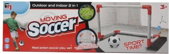 Football set with a moving goal and sound effects