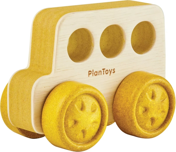 PlanToys дървено детско камионче автобус за най-малките – 1 брой
