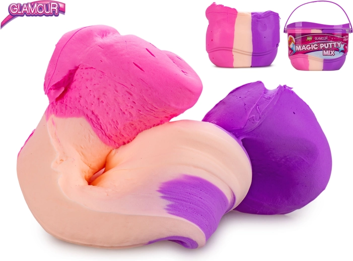 Glamour магическа маса за моделиране 3 цвята в кофичка