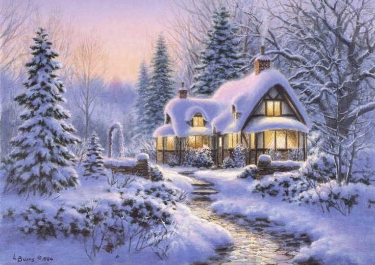 Пъзел „Зимно покривало“ Wouldbie Cottage 500 части