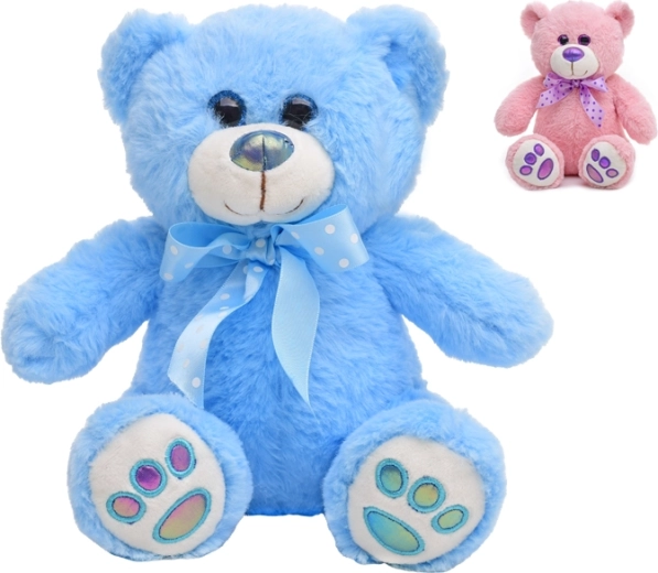 Plush Teddy Bear 25 cm with Bow for Babies