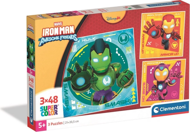 Пъзел CLEMENTONI Iron Man и невероятните приятели 3×48 части