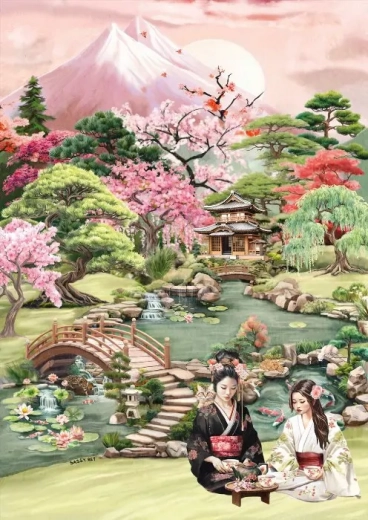 Tea Garden Puzzle 1000 Pieces MAGNOLIA