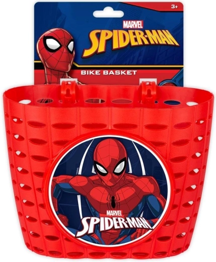 Red Spider-Man kids bike basket