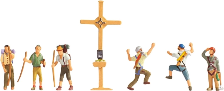 Noch set of figures: mountain hikers and cross (H0)