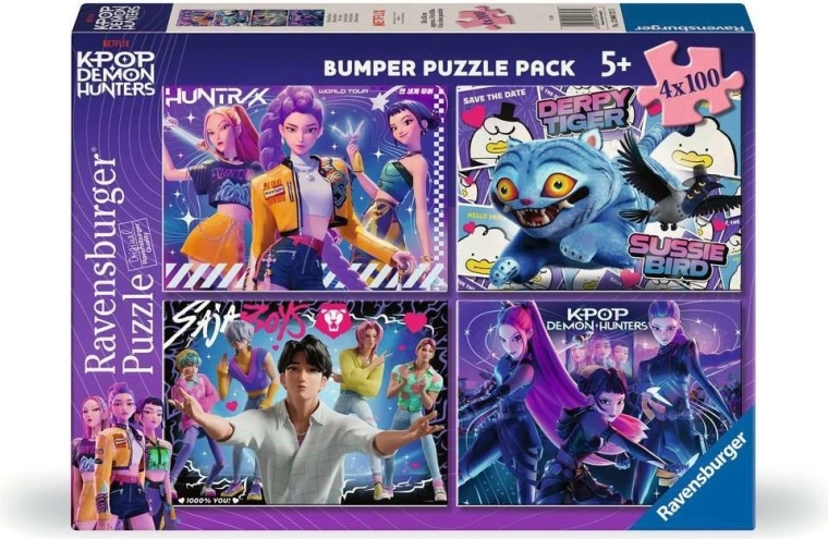 Пъзел Ravensburger K-pop: Ловкини на демони 4×100 части