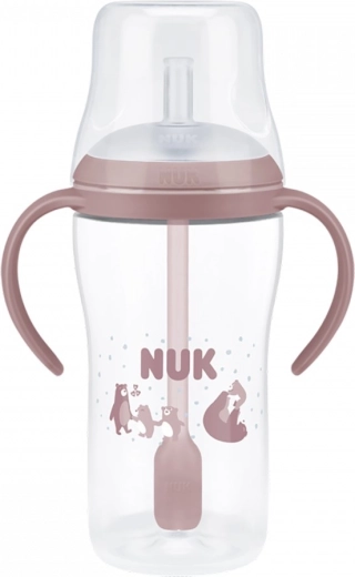 NUK Perfect Match Training Bottle with Silicone Straw 260 ml, temperature control