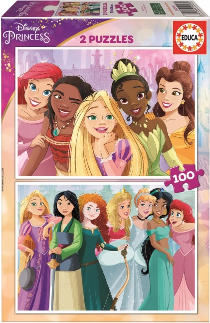 Educa пъзел Disney принцеси 2×100 части