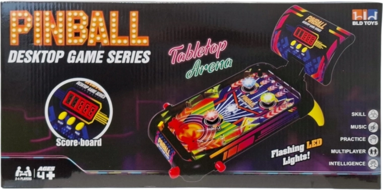 Pinball arcade game with LED effects - 1 piece