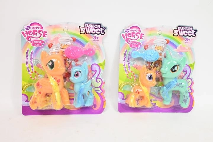 Mini horses with accessories