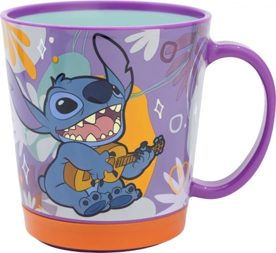 Plastic mug with non-slip base STITCH 410 ml