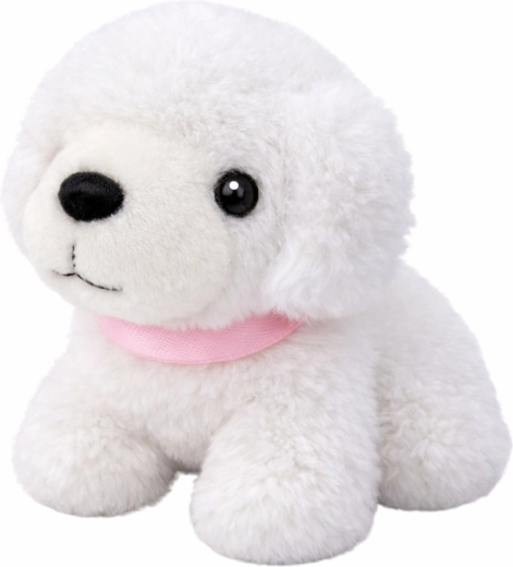 Adorable plush puppy for cuddling and care practice