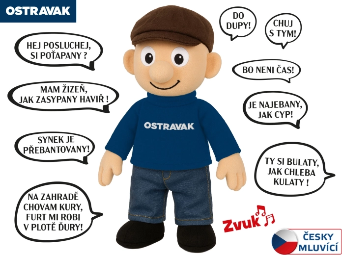 Говорещ плюшен панáчек Ostravak 32 см