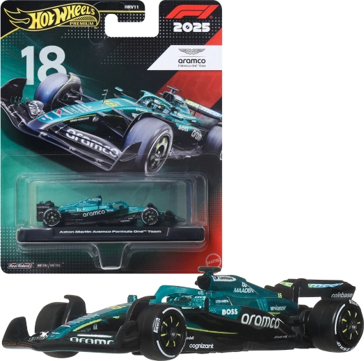 Hot Wheels Premium Формула 1 Aston Martin Aramco Lance Stoll #18 - 1 брой