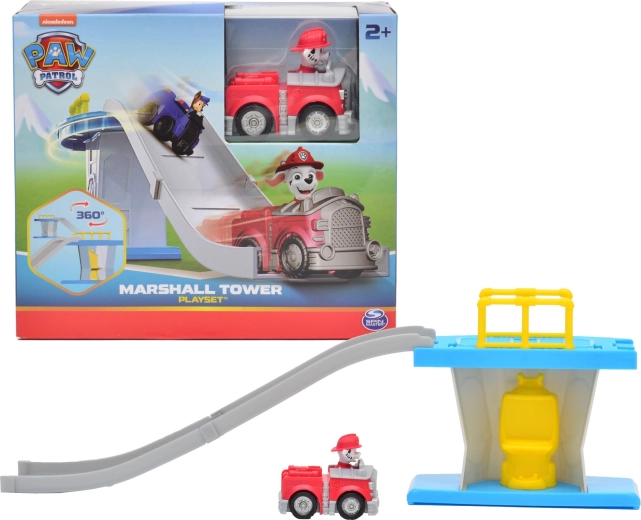 Paw Patrol mini tower with track and Marshall’s fire truck