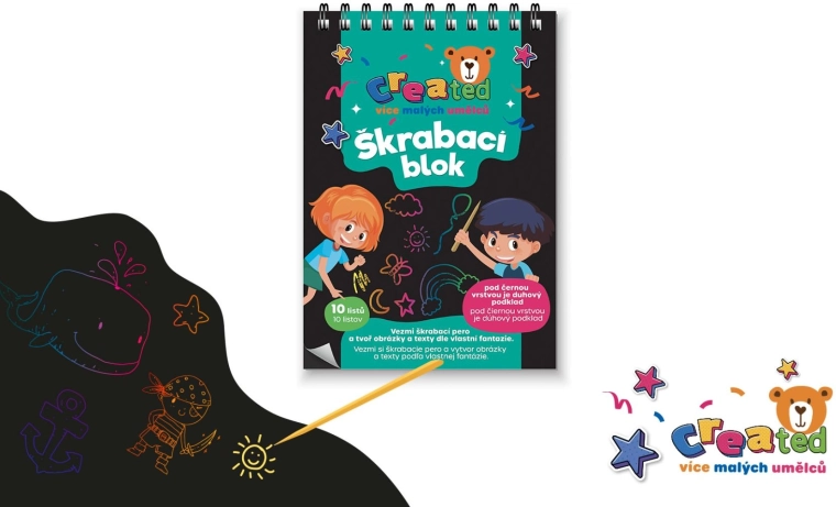 Rainbow Scratch-Off Sheets, 10 Sheets, 10 × 14 cm