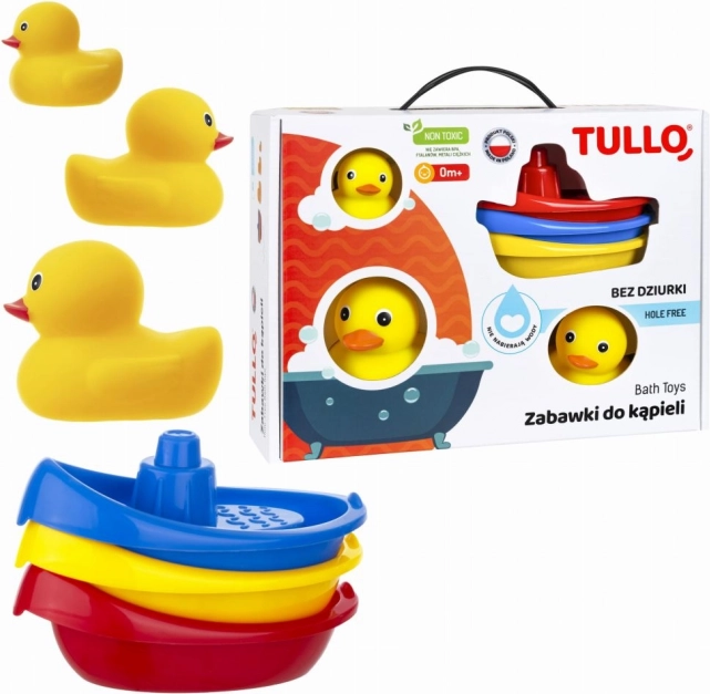 Set of Bath Ducks and Boats