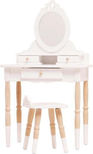 Children's wooden dressing table with mirror and stool Le Toy Van