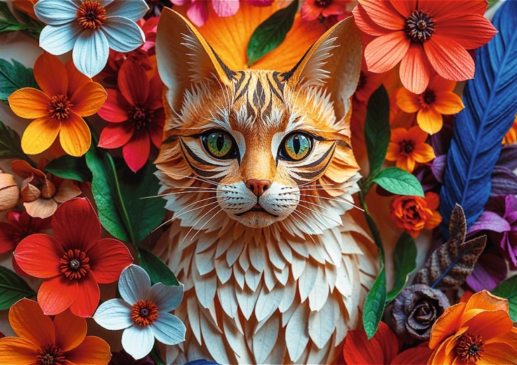Пъзел Paper Art: котка 1000 части