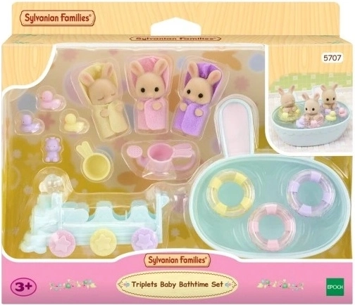 Sylvanian Families Rabbit Triplets' Bath Time