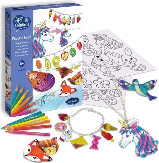 SentoSphere Magic Foil Unicorns – creative jewelry-making kit