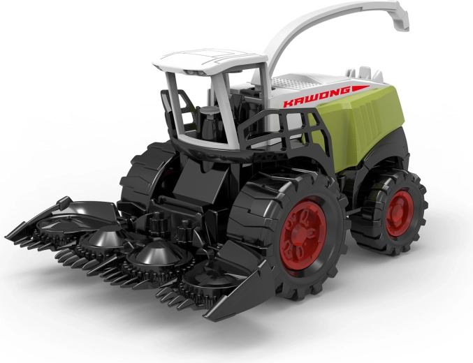 Metal Combine Harvester with Free-Wheeling Wheels