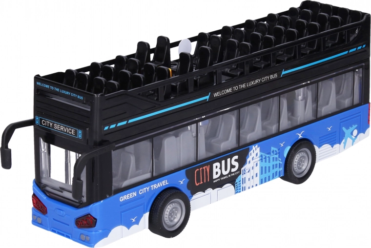 Double-decker sightseeing bus with effects 28 cm
